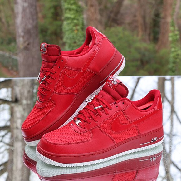 Nike Air Force 1 Low Woven Gym Red - Picture 4 of 14